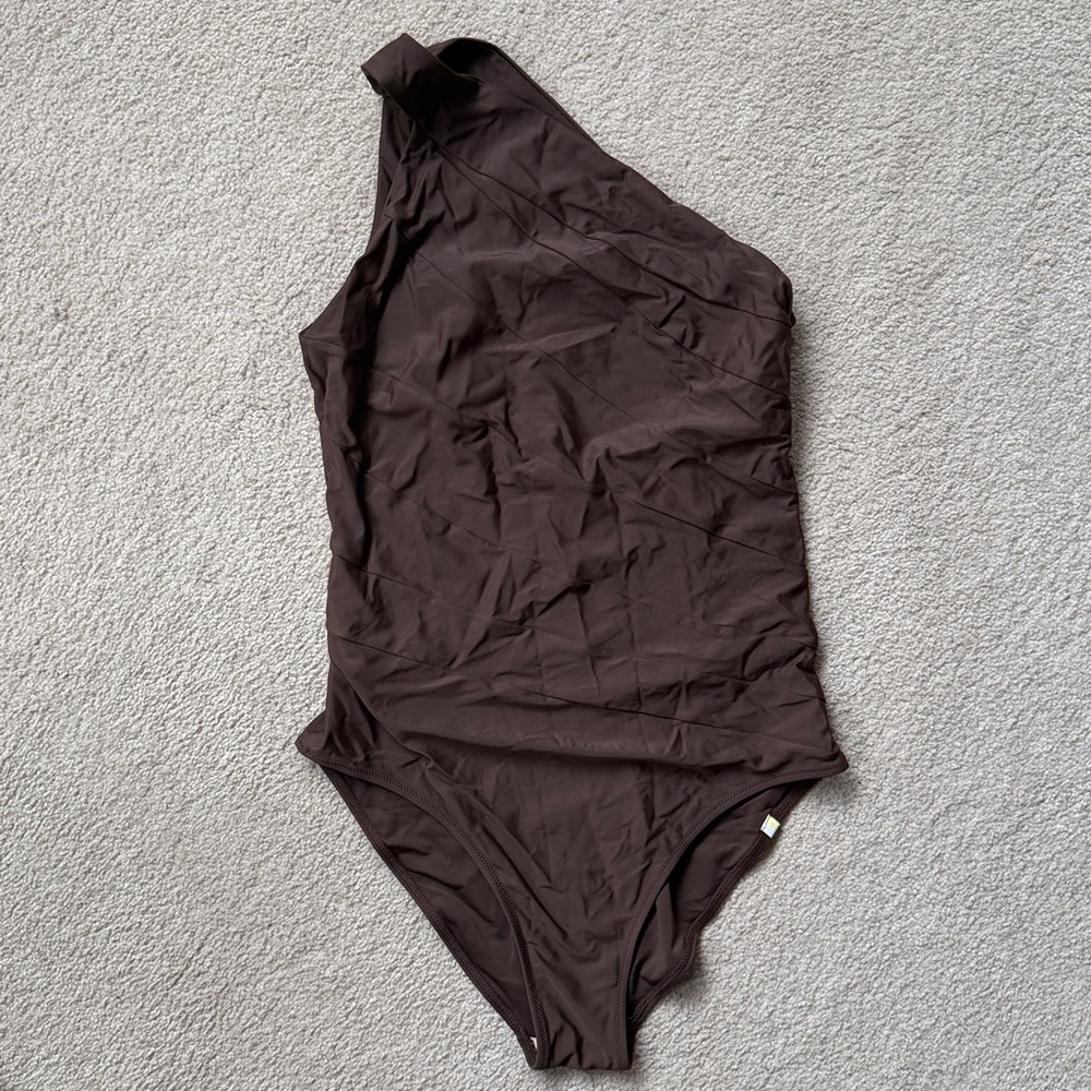 Summersalt One-Shoulder Brown Swimsuit - Picture 2 of 4